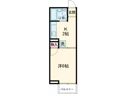 ブルミエ・ド・クレールⅡ(1K/2階)の間取り写真