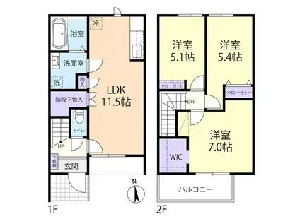 HISTOIREⅡ(3LDK/1階)の間取り写真