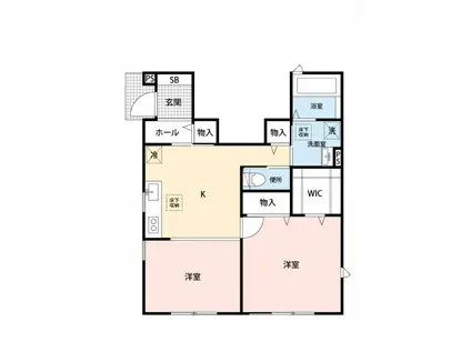 サンセール湘南(2DK/1階)の間取り写真