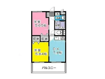 パストラル(2DK/3階)の間取り写真