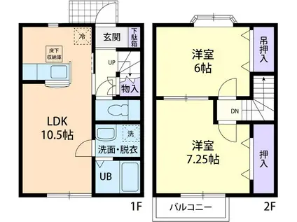 プライムガーデンA(2LDK)の間取り写真