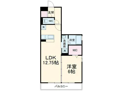 サニープレイス(1LDK/2階)の間取り写真