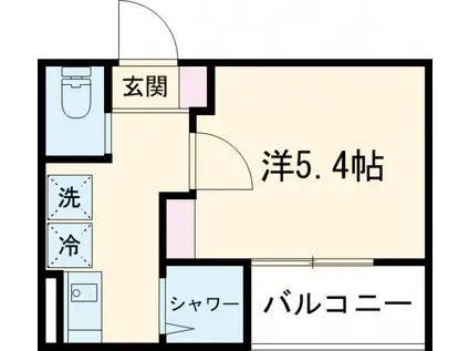 メルラス矢川Ⅳ(1K/1階)の間取り写真