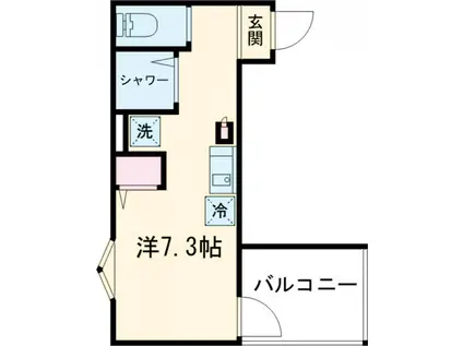 メルラス矢川Ⅳ(ワンルーム/3階)の間取り写真