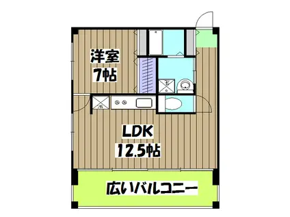 デ・エストレージャス(1LDK/4階)の間取り写真