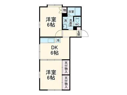 グランド-ルイズミⅢ(2DK/1階)の間取り写真