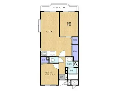 ハイムケーアイ(2LDK/1階)の間取り写真