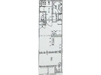 PRELUDE岡崎公園(1LDK/3階)の間取り写真