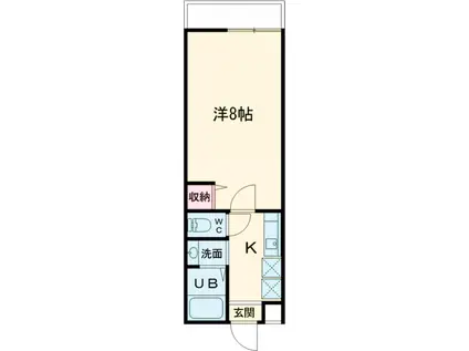 フォルトゥーナ広隆寺(1K/1階)の間取り写真