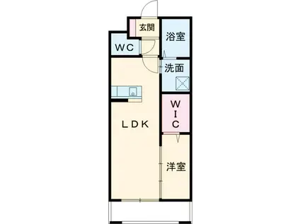 LUXE DE MINE(1LDK/2階)の間取り写真