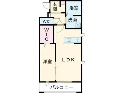 LUXE DE MINE(1LDK/5階)の間取り写真