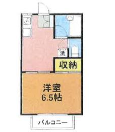 ホープウェル青野(1K/2階)の間取り写真