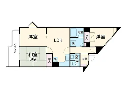 ニュー淵野辺ハイツ(3LDK/3階)の間取り写真