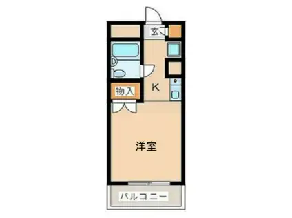 セシーズ新百合丘(ワンルーム/4階)の間取り写真