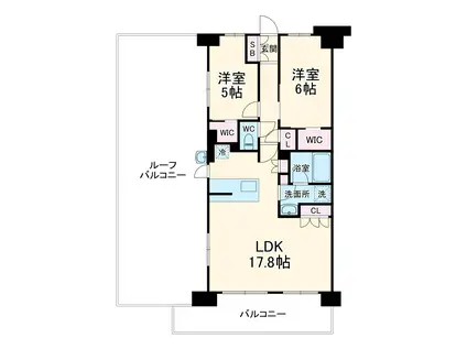 サンクレイドル浦安Ⅲ(2LDK/8階)の間取り写真