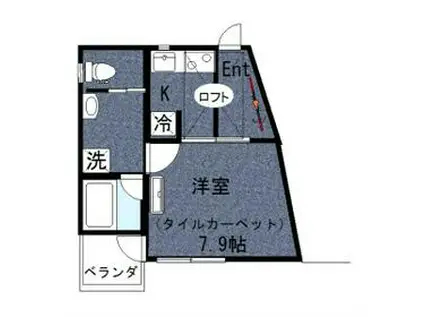 WJ・W-1(1K/2階)の間取り写真