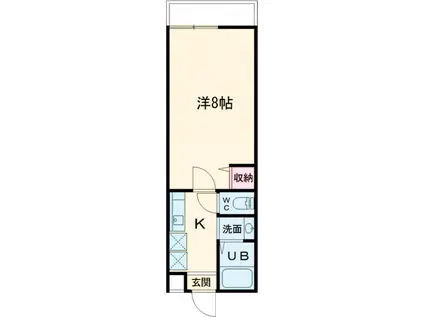 フォルトゥーナ広隆寺(1K/3階)の間取り写真