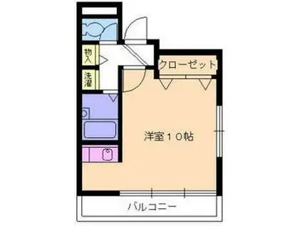 ブロケードハウス(ワンルーム/3階)の間取り写真