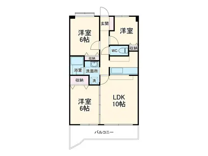 ダイアパレス京葉蘇我3(3LDK/12階)の間取り写真