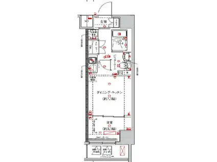 SAKURA AXIS NAKAITABASHI(1DK/5階)の間取り写真