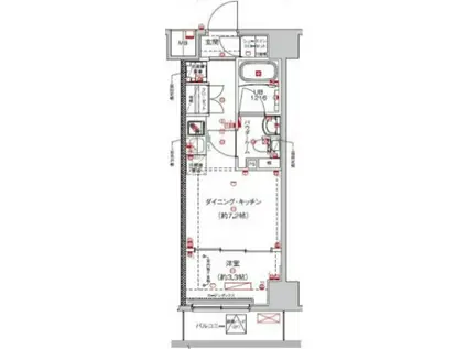 SAKURA AXIS NAKAITABASHI(1DK/4階)の間取り写真