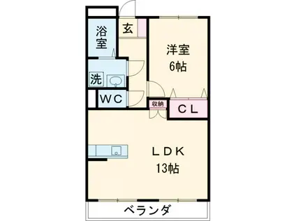 ペアシティールネッサンス(1LDK/3階)の間取り写真