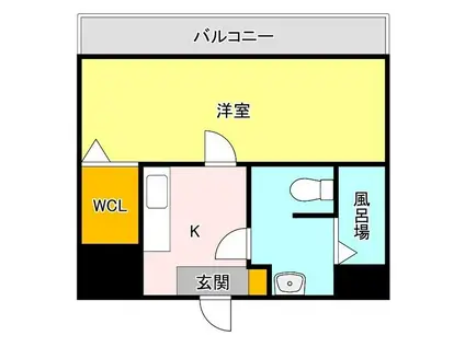 エミネックス熊谷駅前D棟(1K/4階)の間取り写真