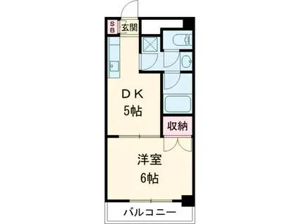 メゾン橘(1DK/1階)の間取り写真