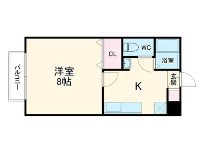 多蔵コートⅡ(1K/1階)の間取り写真