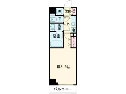 DⅠPS上板橋(1K/2階)の間取り写真