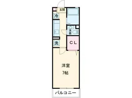 エトワール(1K/2階)の間取り写真