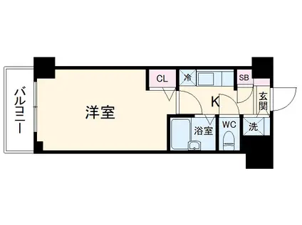 トーシンフェニックス武蔵新城(1K/3階)の間取り写真