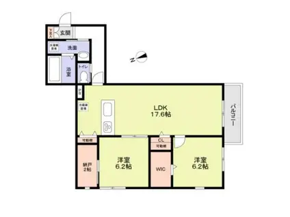 FORESTA LUMINA(2SLDK/3階)の間取り写真