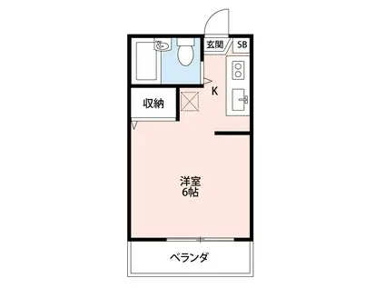 ルミネ・トドロキ(1K/1階)の間取り写真