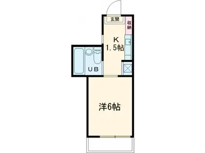 エバーラスティング(1K/1階)の間取り写真