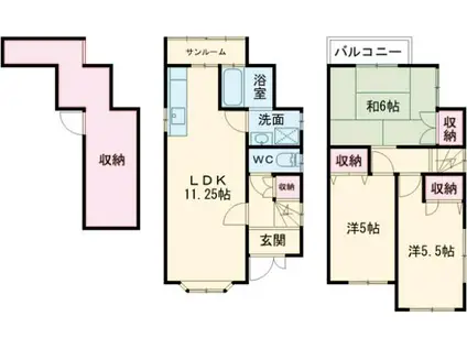 阪急電鉄京都線 桂駅 徒歩18分 3階建 築31年(3SLDK)の間取り写真
