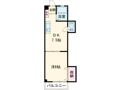 サンフラワー池谷(1DK/1階)の間取り写真