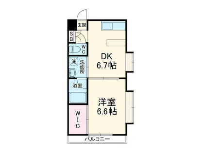 アーサクラスト横浜(1DK/5階)の間取り写真