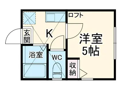 CASAMOMA東三(1K/2階)の間取り写真