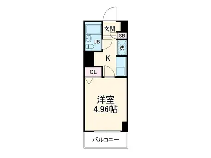 ジョイテル矢部(1K/5階)の間取り写真