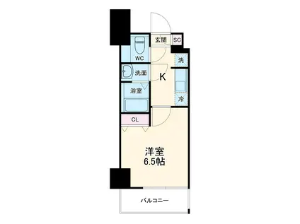 LIVECASA平塚(1K/3階)の間取り写真