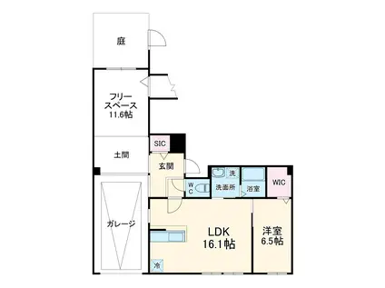 千種区西山元町PJ(2LDK/1階)の間取り写真