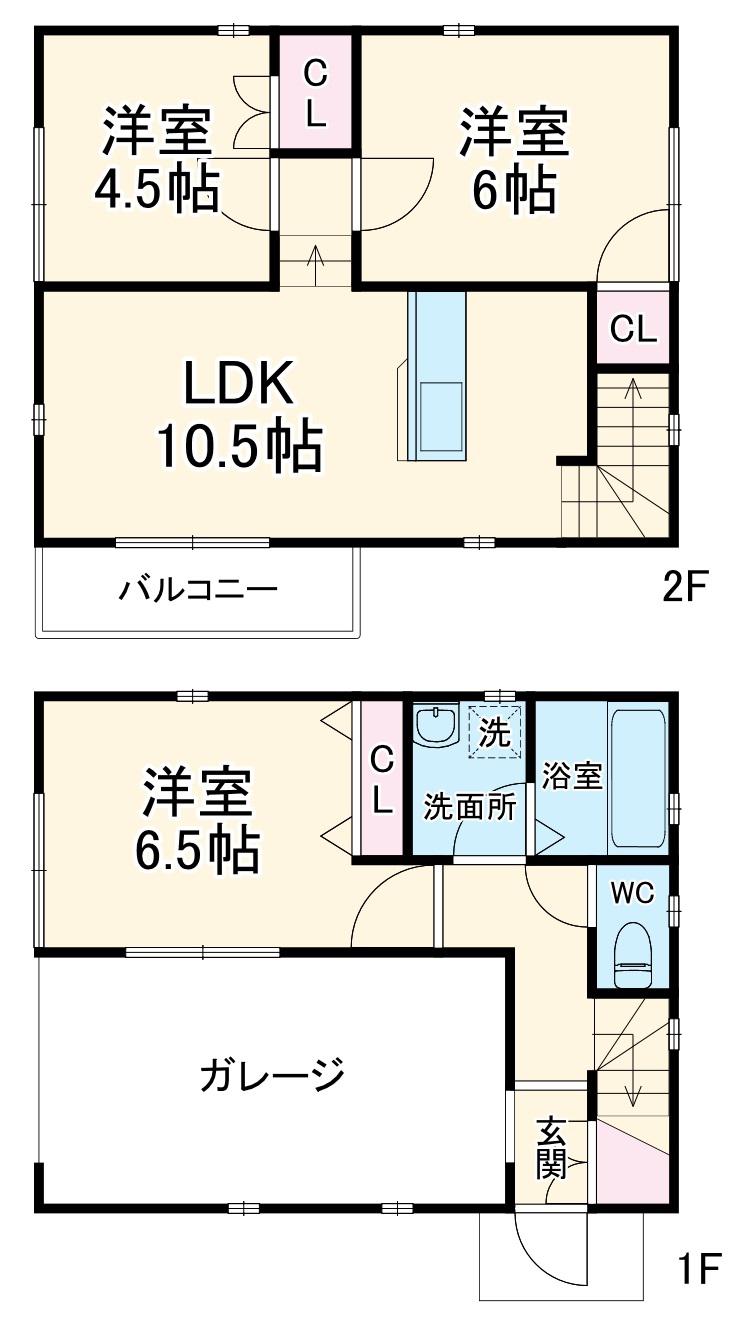 名鉄豊川線 豊川稲荷駅 徒歩7分 2階建 築12年(3LDK)の間取り写真