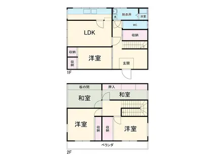 京浜急行電鉄本線 弘明寺駅(京急) 徒歩10分 2階建 築47年(5LDK)の間取り写真