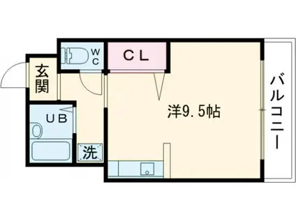 カーサセブン(ワンルーム/3階)の間取り写真