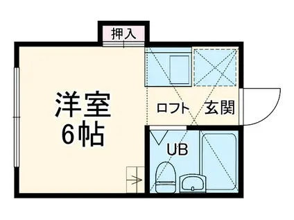 ひだまりハウス(1K/2階)の間取り写真