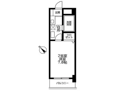 パークサイドハイツ(1K/3階)の間取り写真