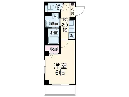 サンシエ大宮(1K/3階)の間取り写真