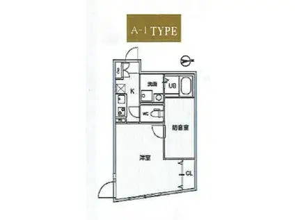 TS CUORE MUSE 落合(1SK/1階)の間取り写真