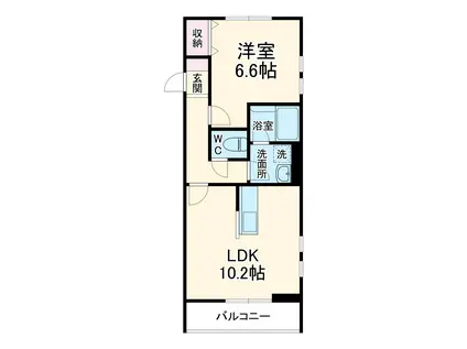 KTロト(1LDK/1階)の間取り写真